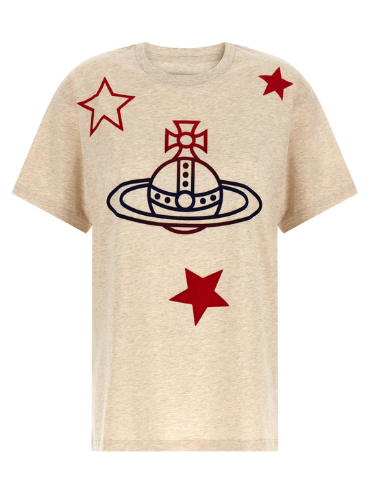 Orb And Stars Classic T-Shirt Beige