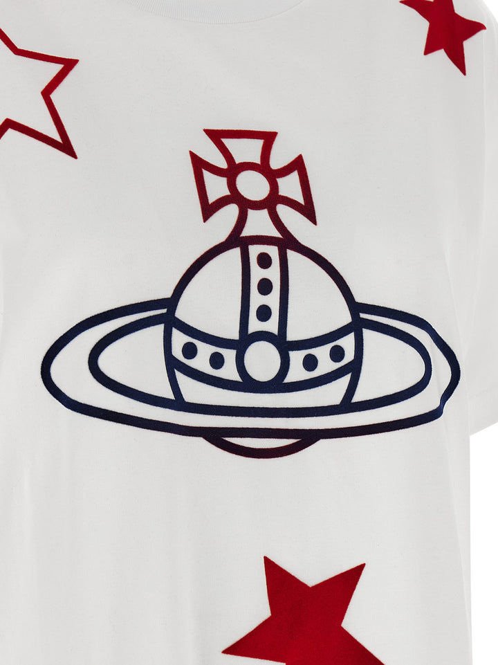 Vivienne Westwood Orb And Stars Classic T-shirt - White | 583eb29b642fd640d13b230ce6b992551fcc8523