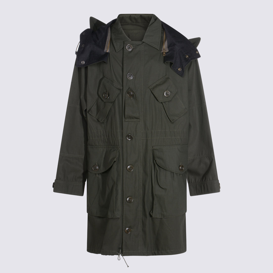 Maison Margiela Coats - Blue and green | 049d420de2422b627e395e5423cdaaa5800ff028