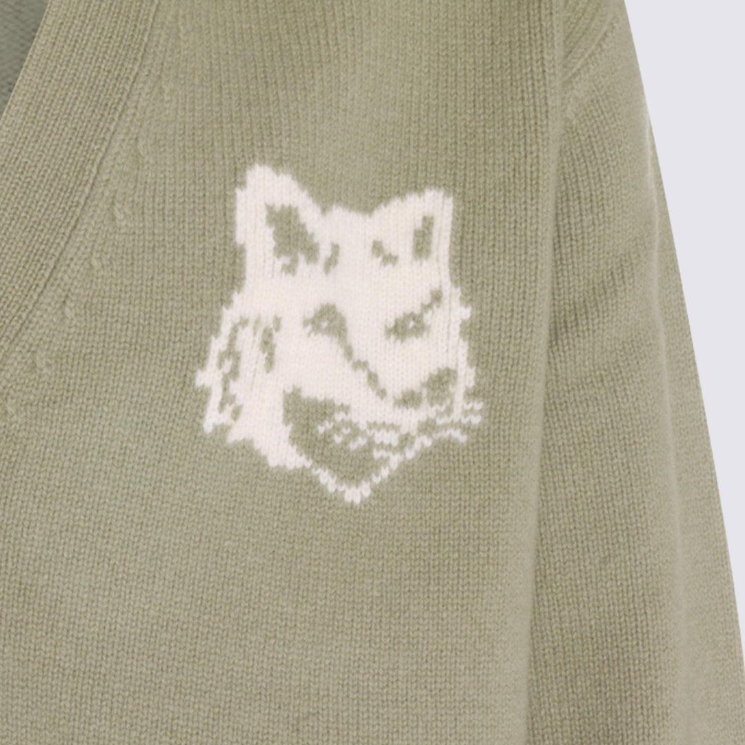 Maison Kitsune' Sweaters - SAGE GREEN/ECRU | 6c637167cda5c1f4458f02c177ceca9bed92304c
