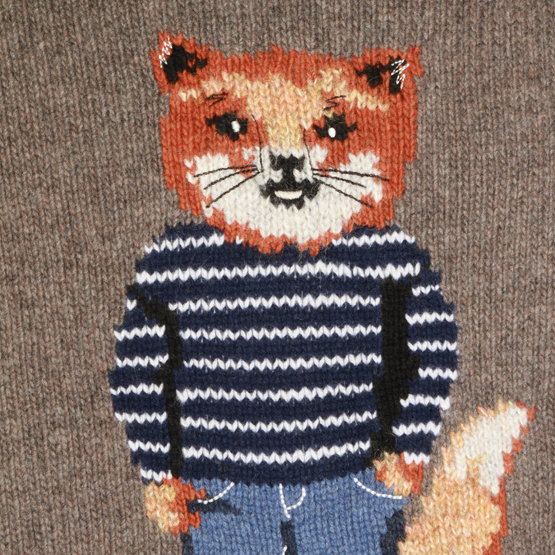 Maison Kitsune' Sweaters - Dark Grey Melange | f131b8af7904da37f320236a69d81a02b8051c5c