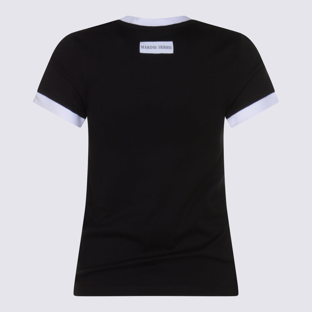 Marine Serre T-shirts and Polos - Blacks and greys | 425d76b4cf9b4be87b6250e9dcb552179a095c5e