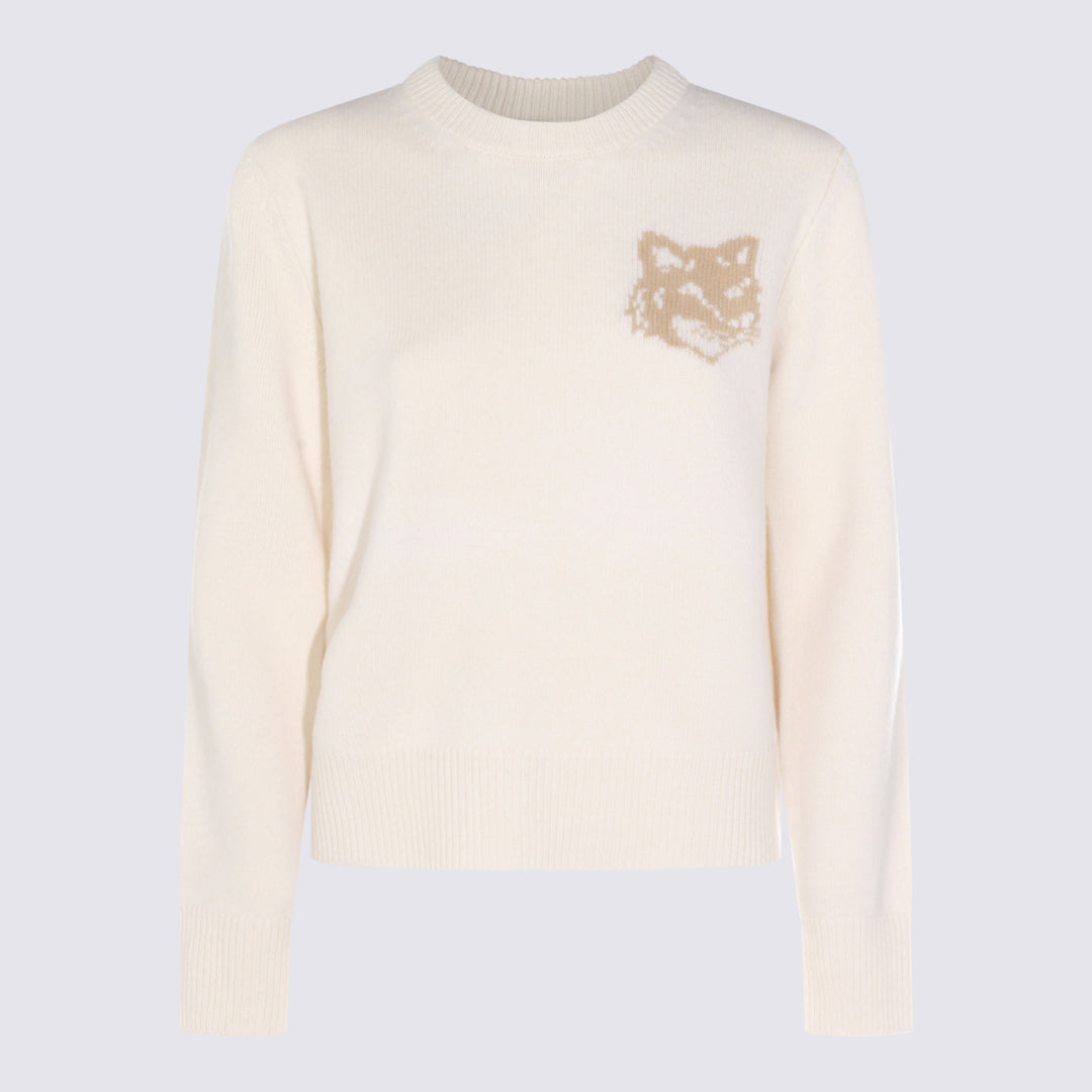 Maison Kitsune' Sweaters - ECRU / TAN BEIGE | 0944e111b7b442ee67546c543dcc2a96074a8b59