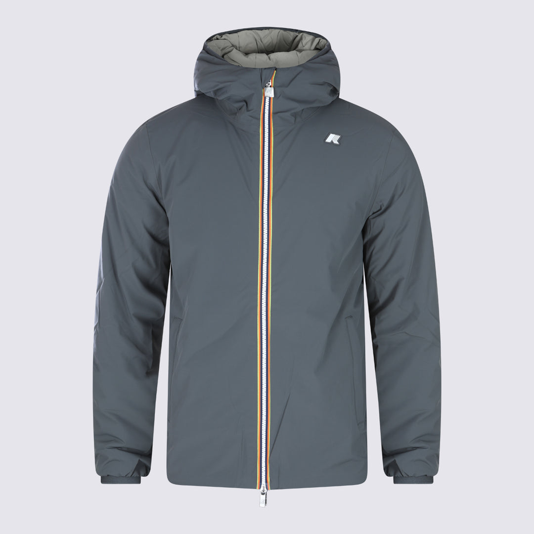 K-Way Jackets - GREY SHADOW-GREEN OAK | 91613b377f6a83259655a227265a14e5057264d0