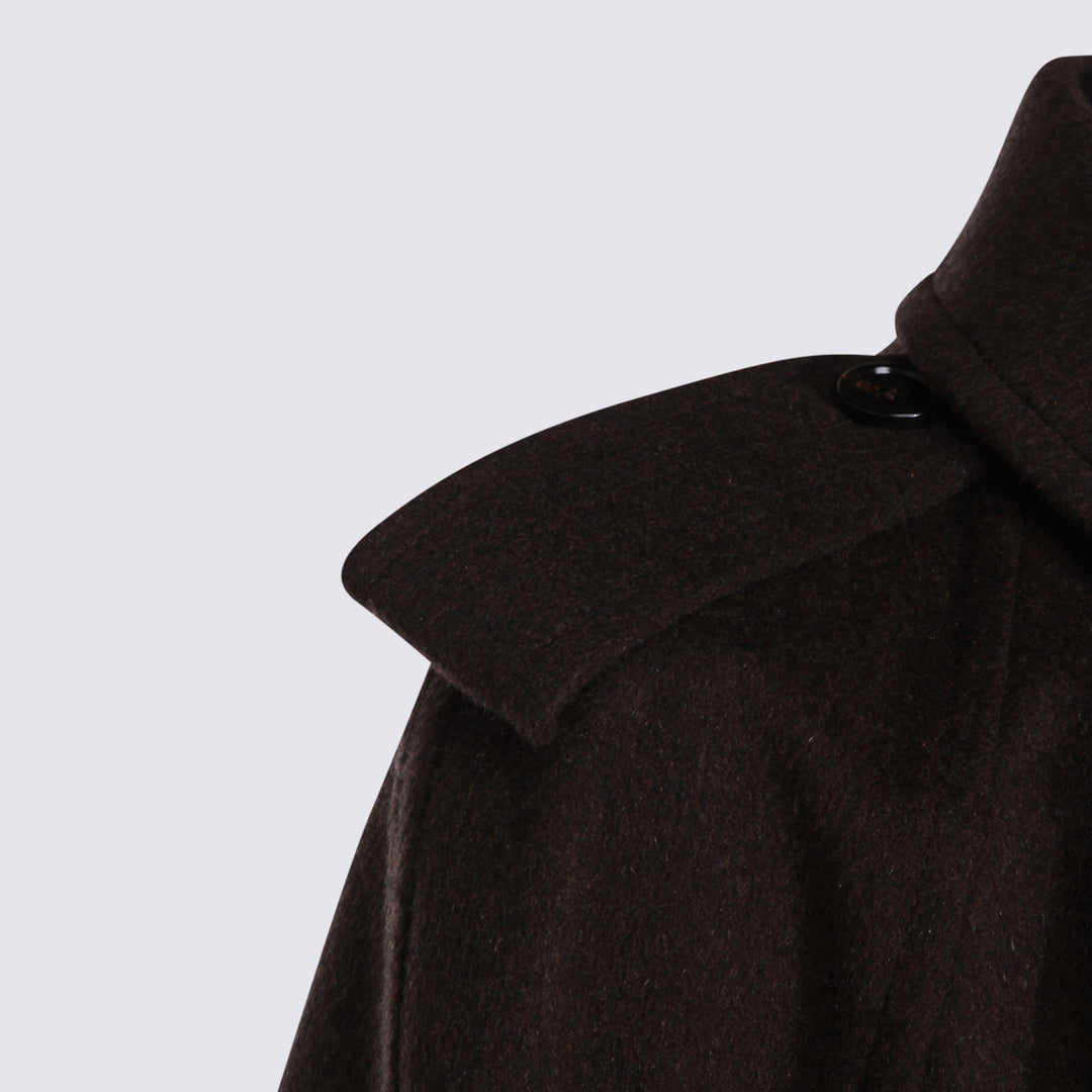 Burberry Coats - COG BROWN MELANGE | cfa8db391d3af661d40e626f8dbd37ec5708fb4a