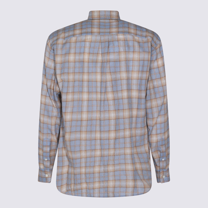 Auralee Shirts - LIGHT BLUE X BEIGE | 8fcc8c048c5caec9aec22f71daa745178d8dc811