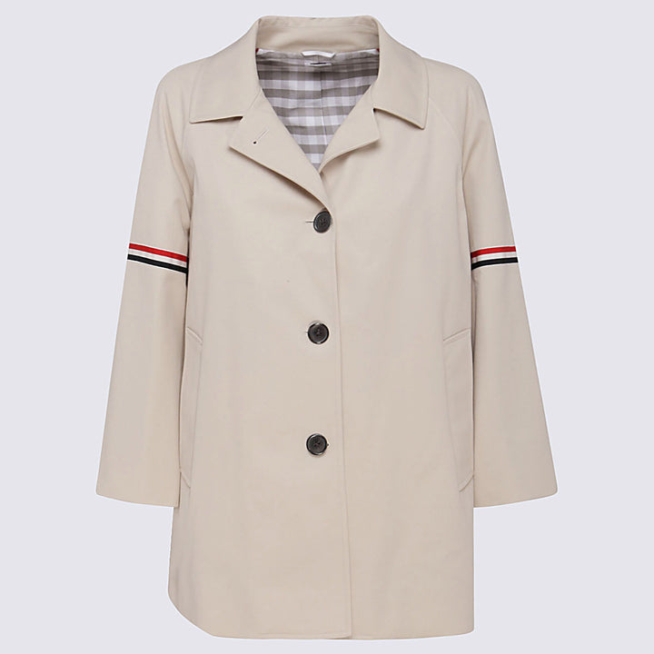 Thom Browne Coats - Khaki | bd837e1f3a8370011b0edef3fcd7b32276af69ff