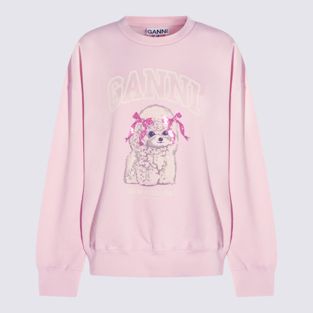 Ganni Sweaters - CHALK PINK | 89b2211de6a8ffea18989a31d4a70b8b5b3fcafd
