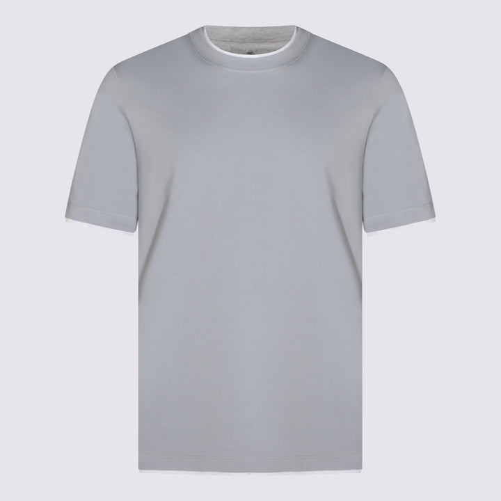 Brunello Cucinelli T-shirts and Polos - Blue and green | d6dc3cacdbed84eb34d7d3d1db12ca3b206b3f8b