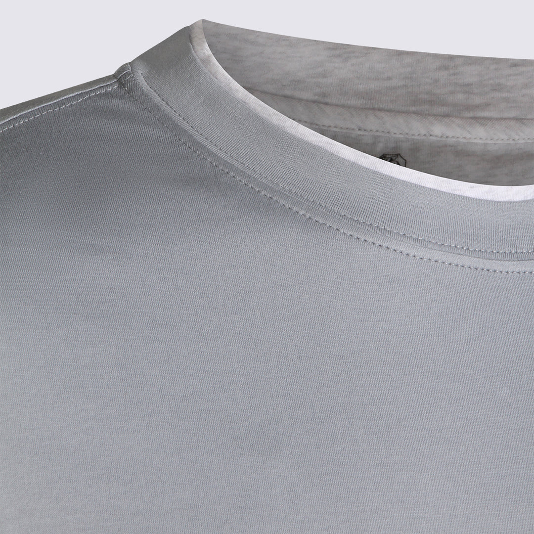 Brunello Cucinelli T-shirts and Polos - Blue and green | 3d5e81645f72a950770eb9f66e7eef6e6c334f68