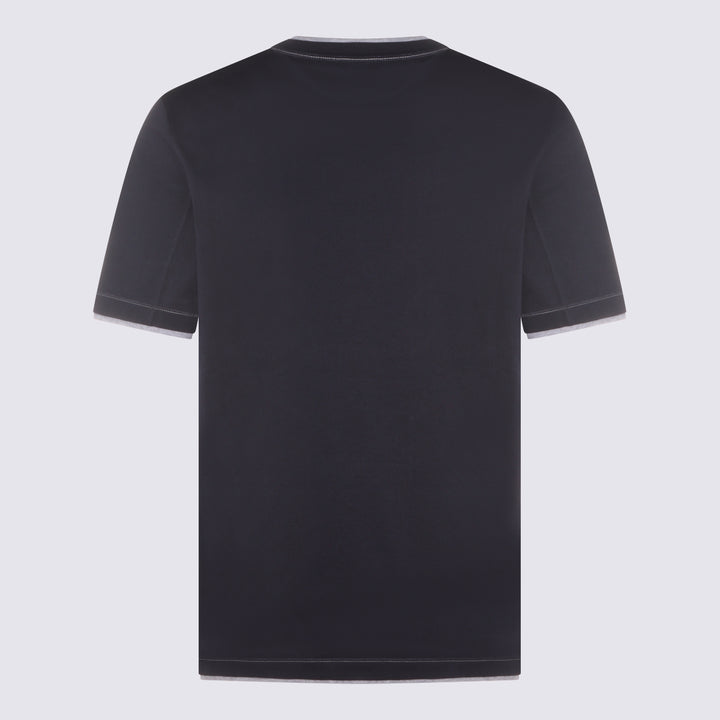 Brunello Cucinelli T-shirts and Polos - Blue and green | 1f2cb1817f40ab37bb2b91c955d4f315303009ca