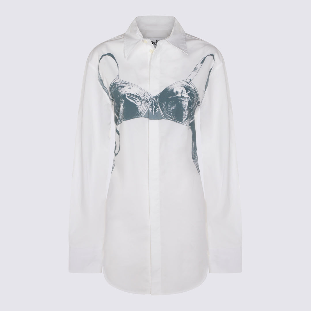 Jean Paul Gaultier Shirts - WHITE/BLUEGREY | 0356c3b6834ccf73ecf25715466b32bd223a3e2b
