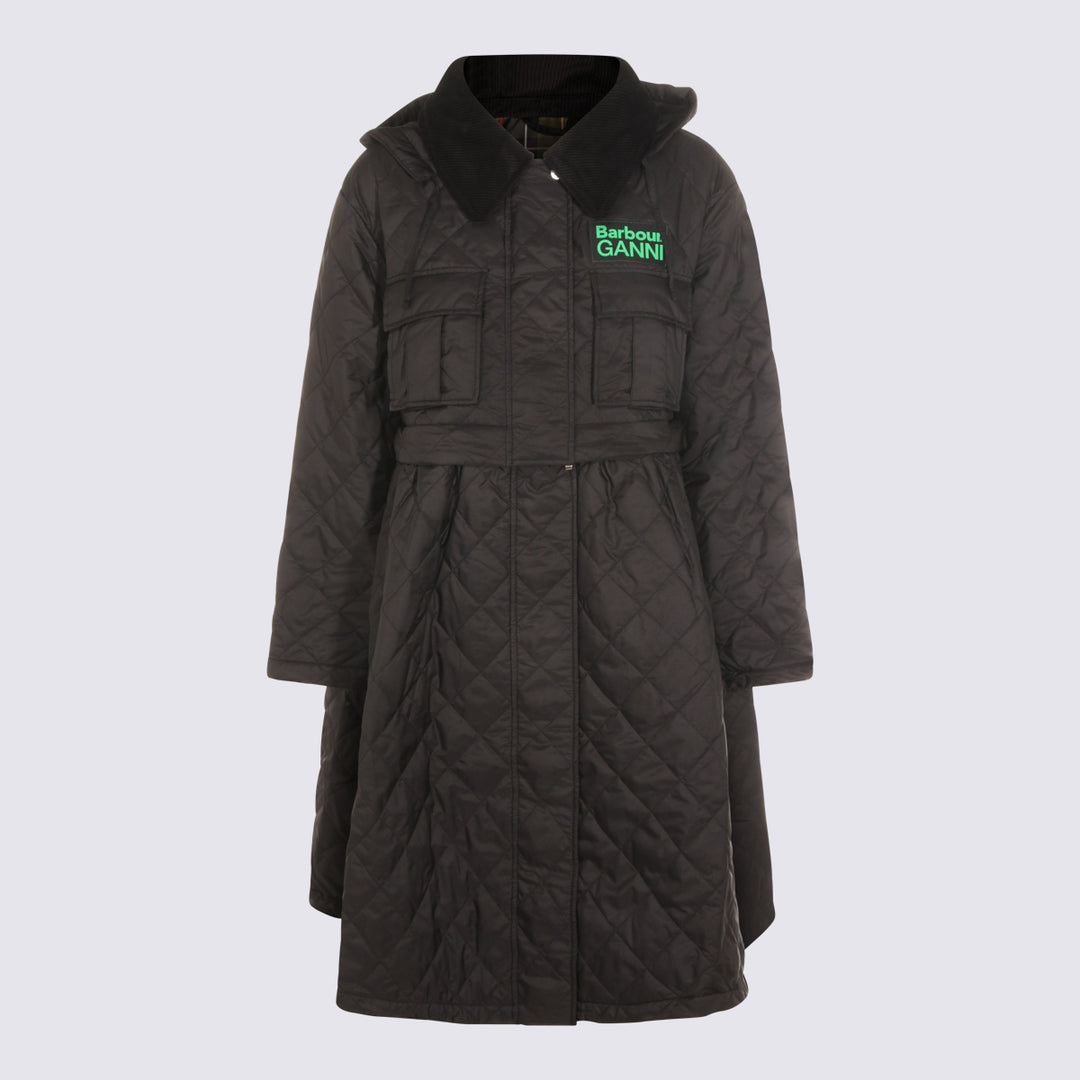 Barbour X Ganni Coats - BLACK/CLASSIC TARTAN | 4185d5672cb1e99c3d1a5c37cbdbcd094ddb1cd3