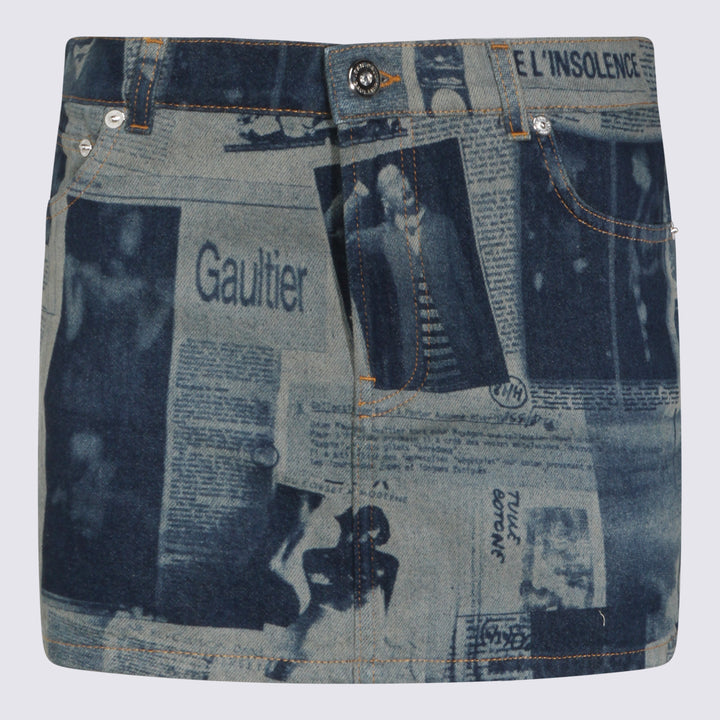 Jean Paul Gaultier Skirts - INDIGO/BEIGE | 33faa25addcc189e52f2a19e058ac2522bc63b20
