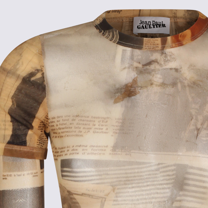 Jean Paul Gaultier Top - ECRU/LIGHTGREY/RED | d26b29ac2e4ad64daa0599d8c6ba7267a7b019e0