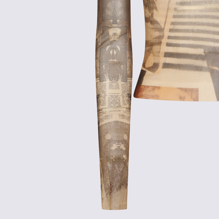 Jean Paul Gaultier Top - ECRU/LIGHTGREY/RED | a1eb5c02a907257b94f0072e2352aac44488e4e6