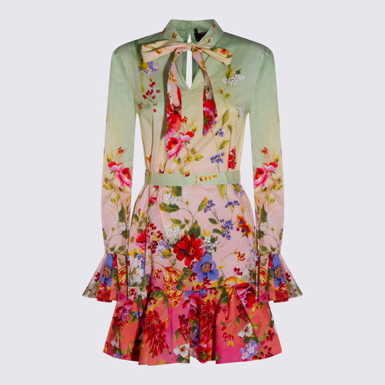 Dresses Green/Fuchsia