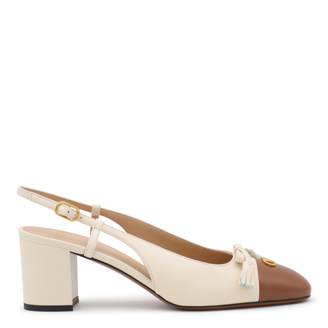 Valentino Garavani With Heel - BUTTER WHITE/TOBACCO | 45f3bc0ef189041290aa7998bb80f2dbbcb04ce2
