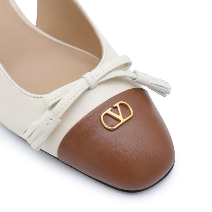 Valentino Garavani With Heel - BUTTER WHITE/TOBACCO | 415b41ab13c98a452a157822cb76beb5e3790b4a