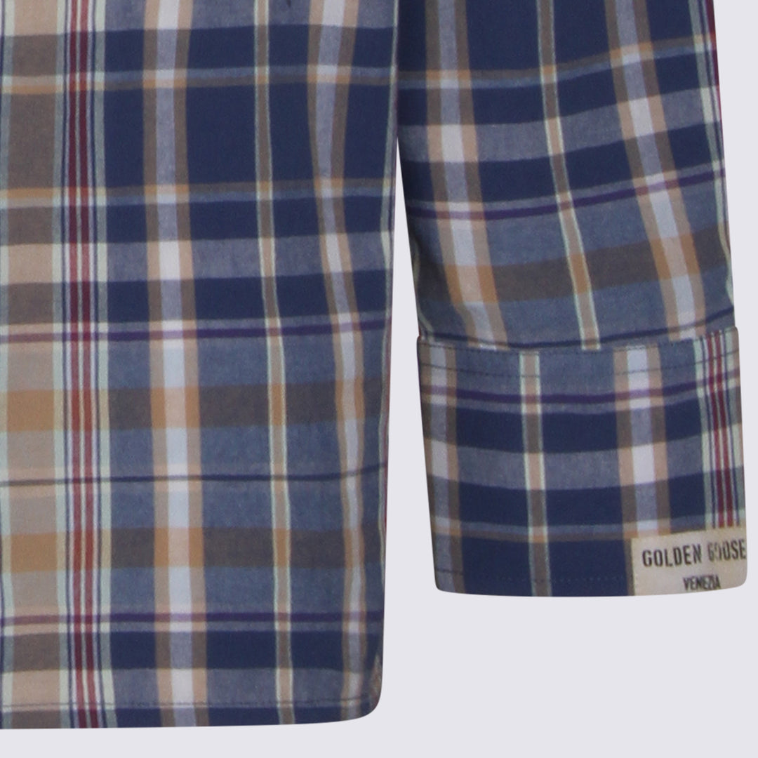 Golden Goose Shirts - NEW WHEAT/INDIGO BLUE/OLD RED | 56d69df451d31c3903b2d2025c41143f31a137d1