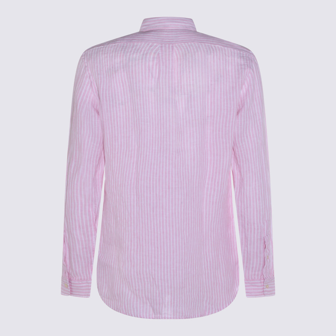 Polo Ralph Lauren Shirts - 5137B PINK WHITE | 654abec20f6a41e1c9d587c2e2ab26809be364ab