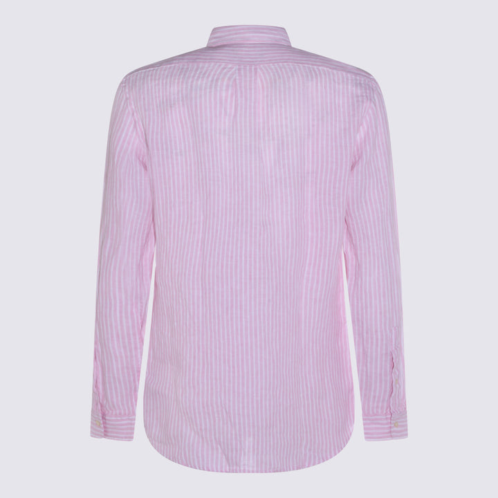 Polo Ralph Lauren Shirts - 5137B PINK WHITE | 654abec20f6a41e1c9d587c2e2ab26809be364ab