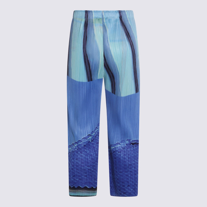 Pleats Please Issey Miyake Trousers - BLUE/YELLOW | e73749b2a23aca7cab4d3ecf4c68d5998497ed9b
