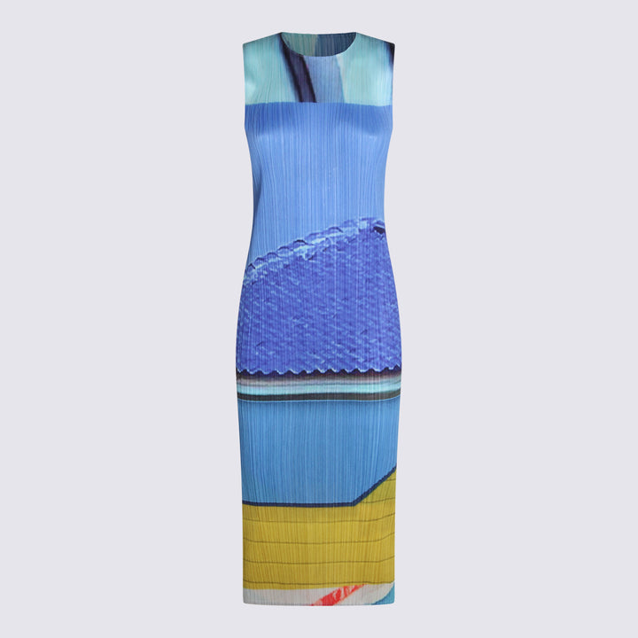 Pleats Please Issey Miyake Dresses - BLUE/YELLOW | bb8b447c3fa0f3de0bd89fe84661f31f650a9bb1