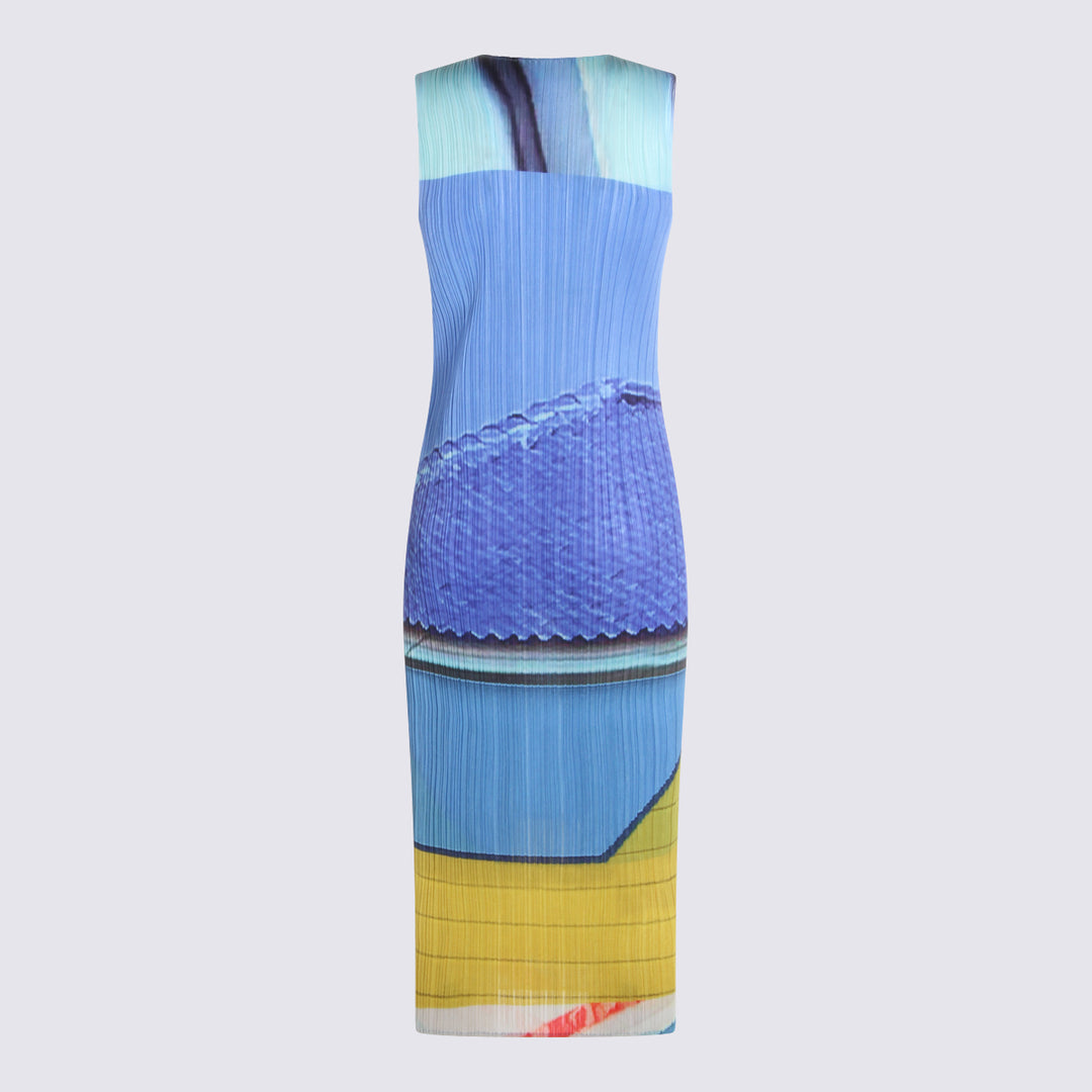 Pleats Please Issey Miyake Dresses - BLUE/YELLOW | 364192864b6ccb355a48b4ec167a2b600fecec9a