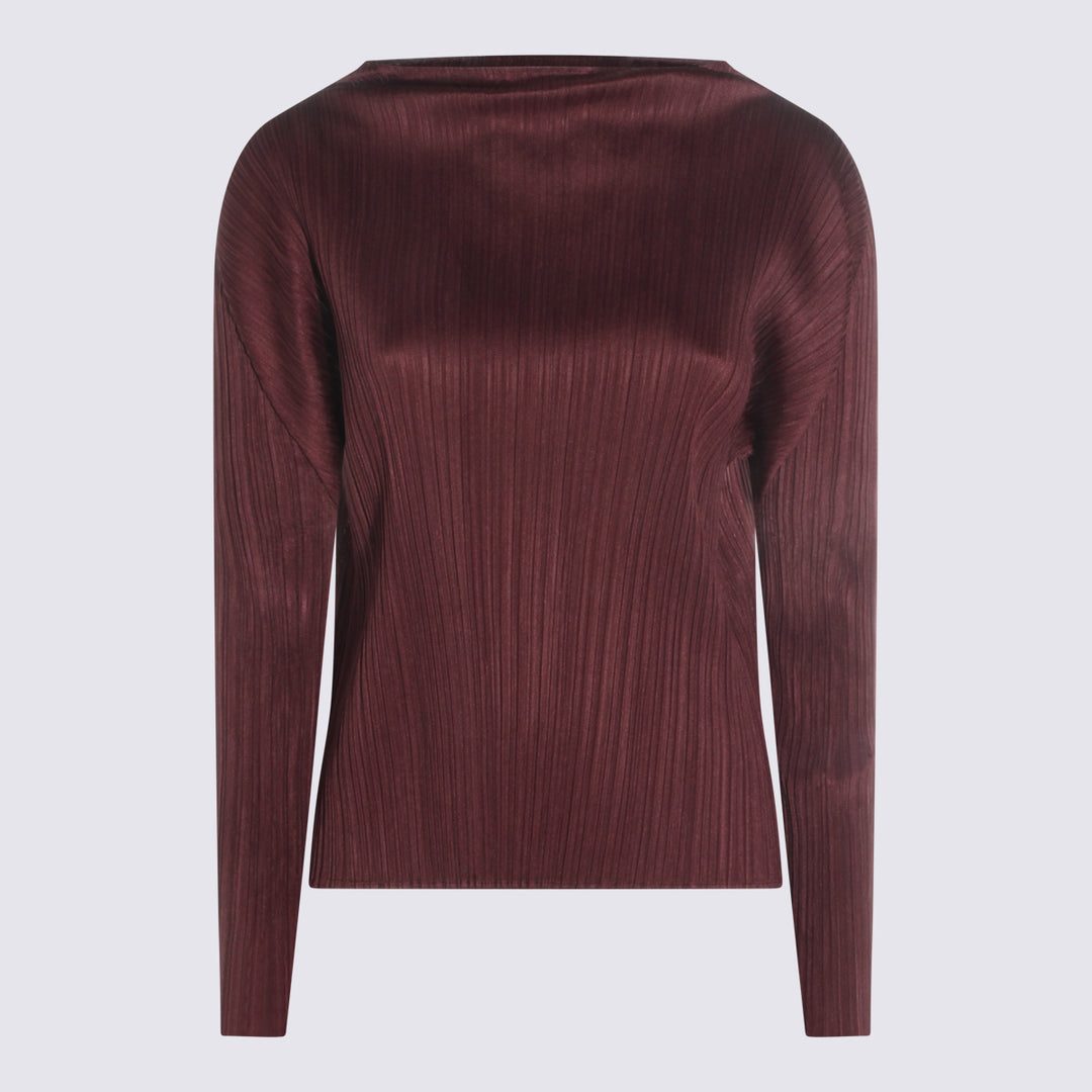Pleats Please Issey Miyake Top - Bordeaux | c6fcaa9c7b936c55670d454663dd9aec9bc6f0bd