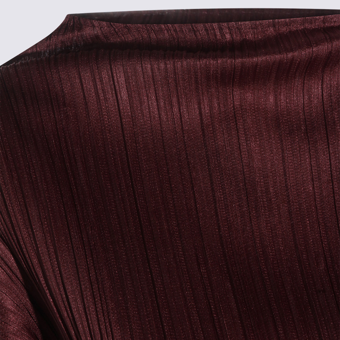 Pleats Please Issey Miyake Top - Bordeaux | b2669a1fe87f8994f50e881d6397e4535eaf36b3