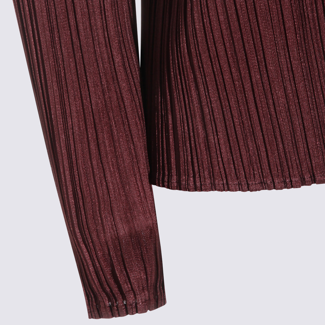 Pleats Please Issey Miyake Top - Bordeaux | 9b52902a99bb941364a5eaf7782c1f8ab3eb916f