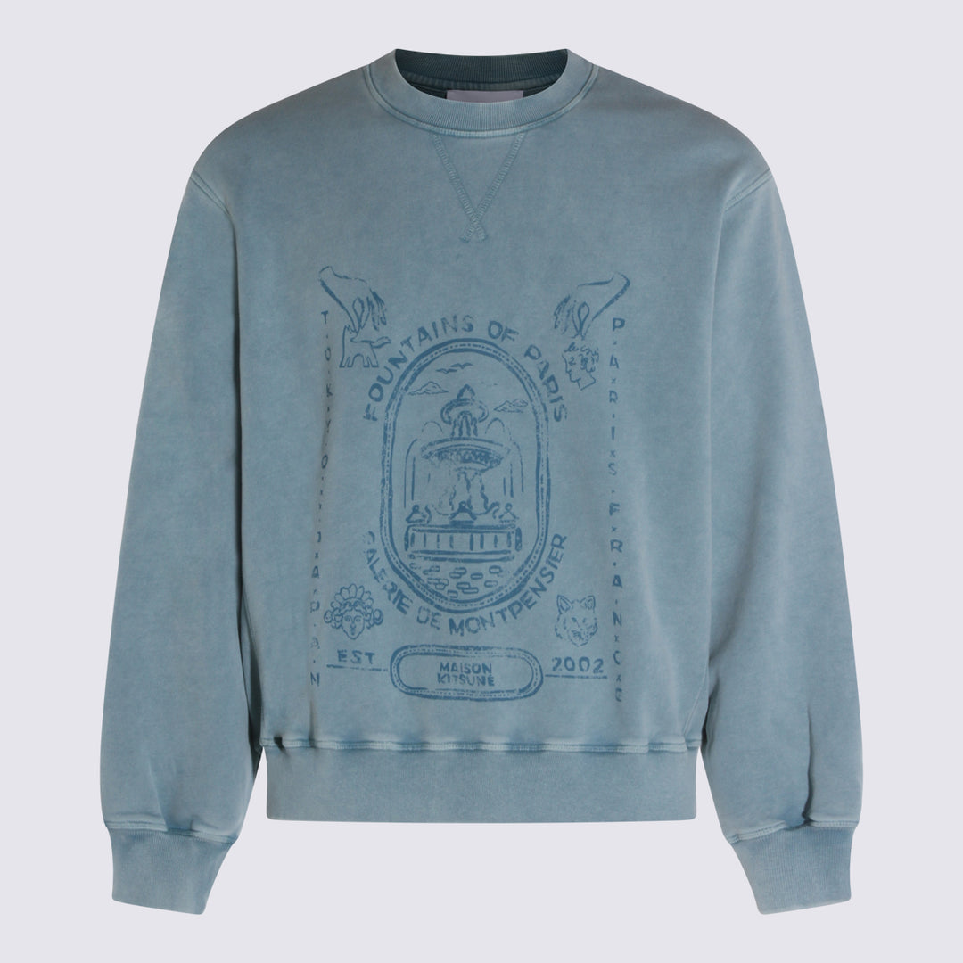 Maison Kitsune' Sweaters - STONE BLUE FADED | 1e02c275b2c3fa8c570ea340552db4ec7d31c8cc