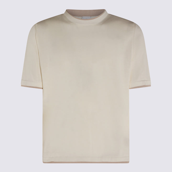 Eleventy T-shirts and Polos - BIANCO-BEIGE | 8519446d082c4f01692acd40d2cf777e11f8c613