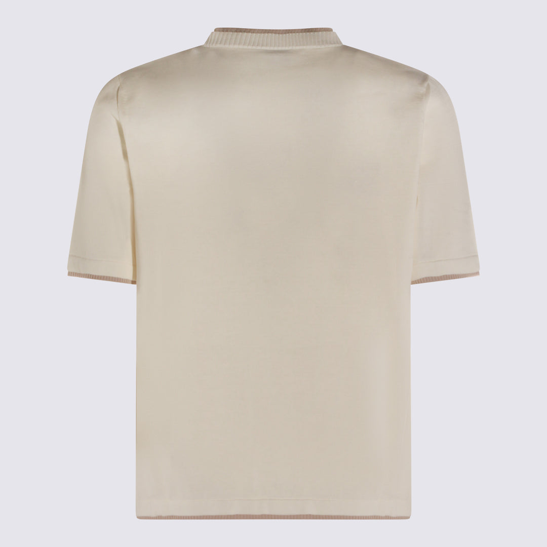 Eleventy T-shirts and Polos - BIANCO-BEIGE | 77567a064760f24e9db1a2fb77d1a538890a8920