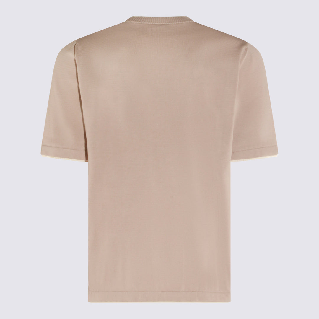 Eleventy T-shirts and Polos - SABBIA-BIANCO | 9a38892996595a3012305a32dceee2d9d3a7f9ac