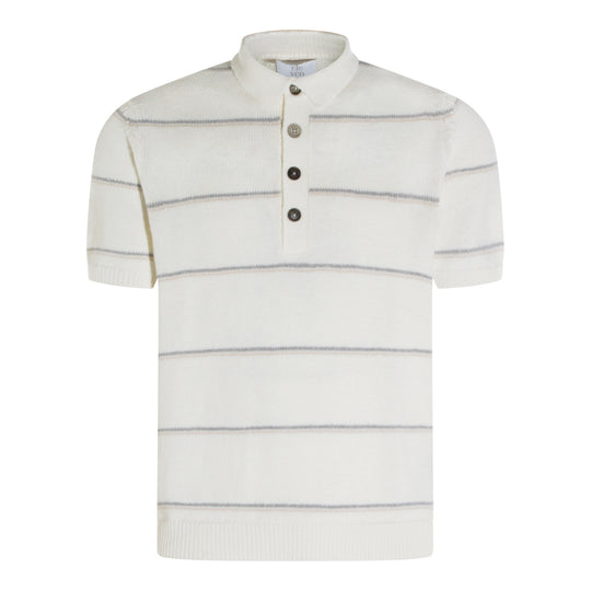 T-Shirts And Polos Bianco-Sabbia-Grigio