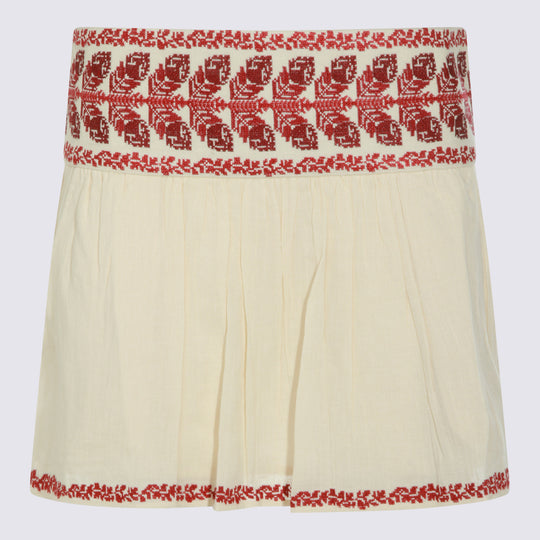 Skirts Beige/Red