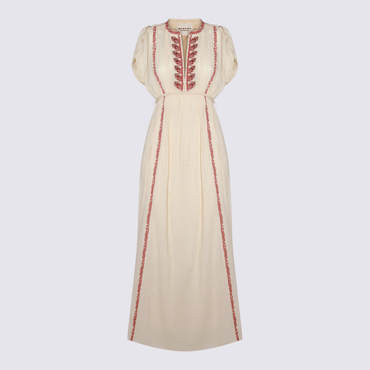 Marant Etoile Dresses - BEIGE/RED | 2cd0c8ddc77901e19f7f057ca3c5ce6ab1e980f0