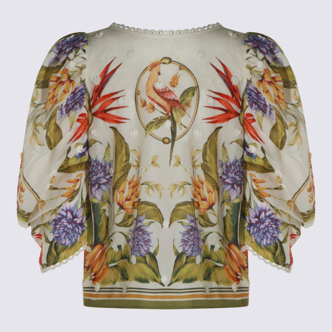 Farm Rio Top - TROPICAL SCARF SAND | 775a9124711e141e8657e4cea465888c0ad4bc0c