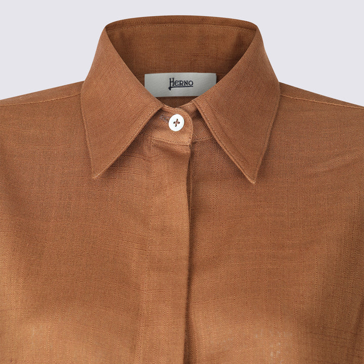 Herno Shirts - Marroni | 7c01156fe49954fcdd7b15049a911506885c32d9