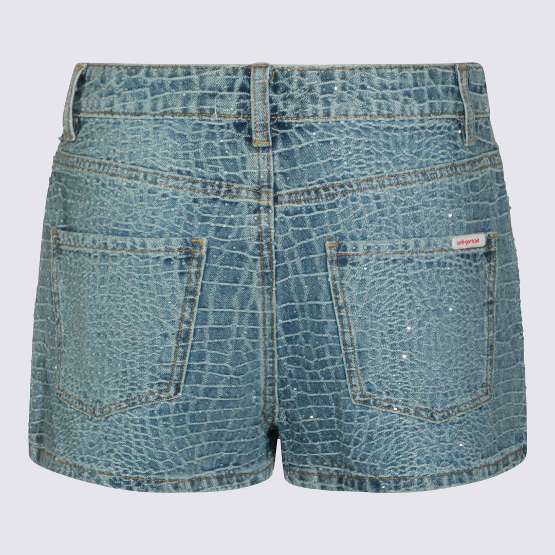 Self-Portrait Shorts - Blu e verdi | 65e730b1c2047f67c10fc3a292d05fe4bd4dd599