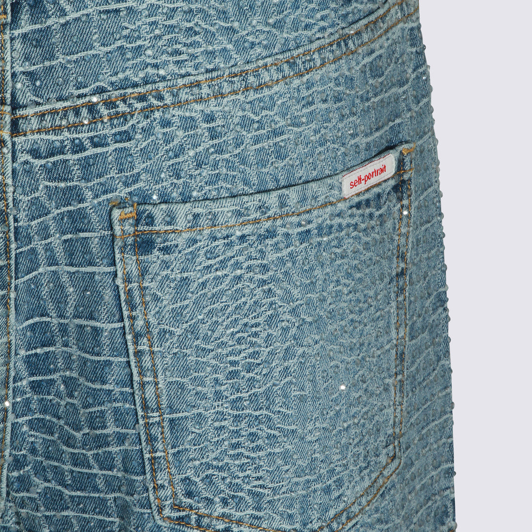 Self-Portrait Shorts - Blu e verdi | 606fc7d42bfc325d4a1a1ad97795c717cd47197c