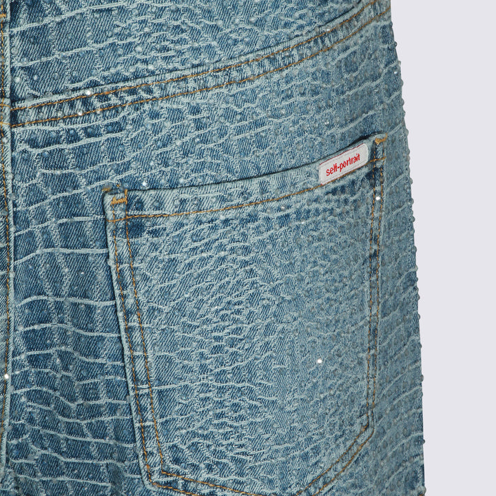 Self-Portrait Shorts - Blu e verdi | 606fc7d42bfc325d4a1a1ad97795c717cd47197c