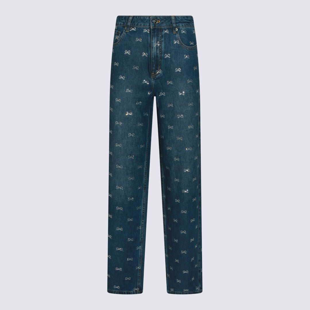 Self-Portrait Jeans - Blu e verdi | f21207929c81c5999631885b5e602cb4d578d8e5