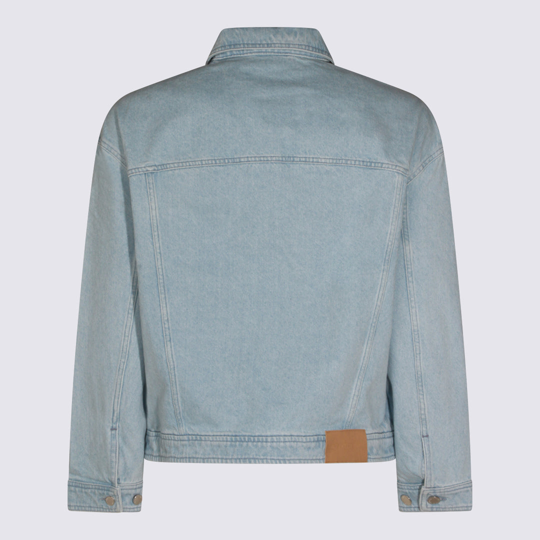 Maison Kitsune' Jackets - LIGHT WASHED INDIGO | bc35dd8c0d7e1f45fe40689052b8d7ecd87b5c76