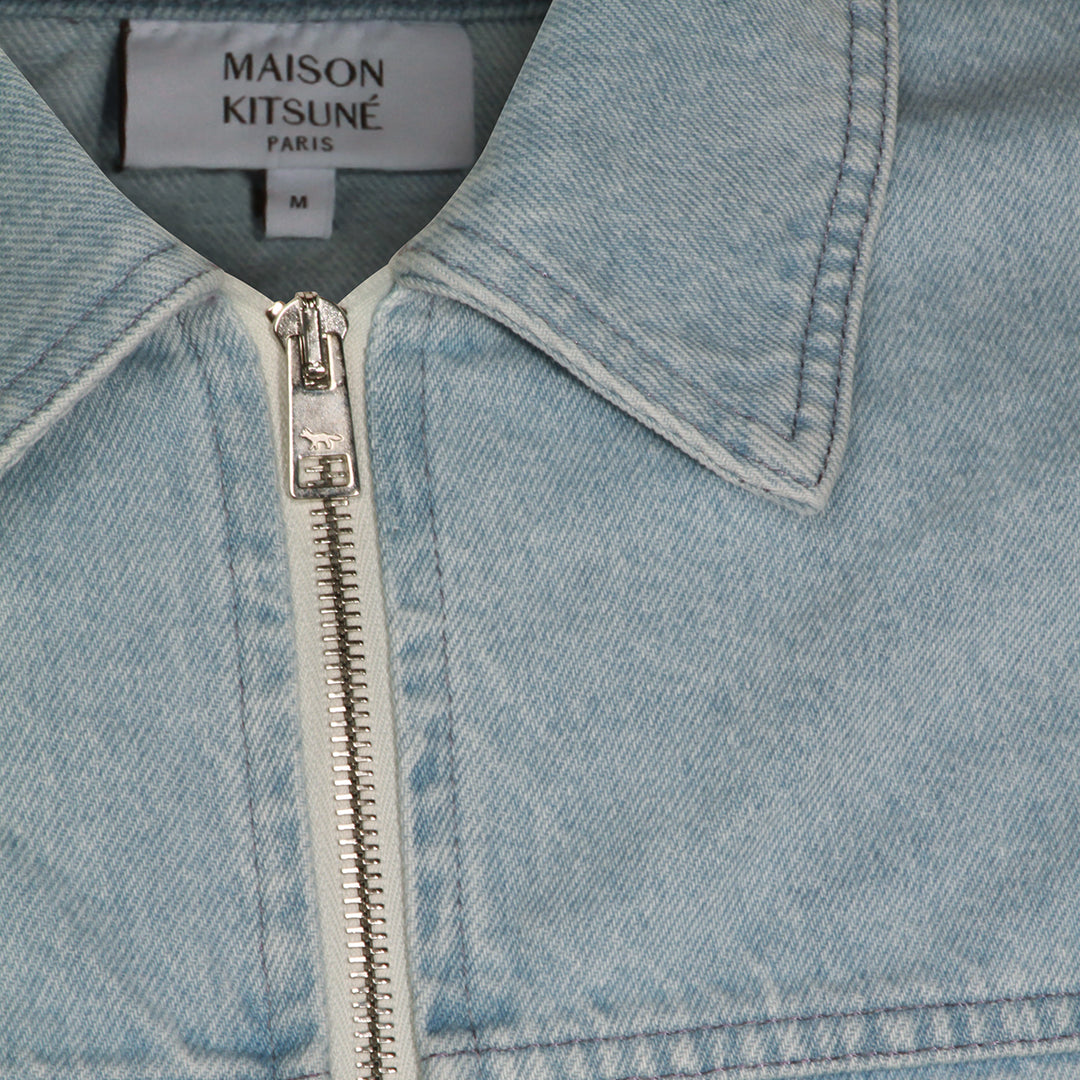 Maison Kitsune' Jackets - LIGHT WASHED INDIGO | f8b88f52e62d5b156990236036bc78040f55265e