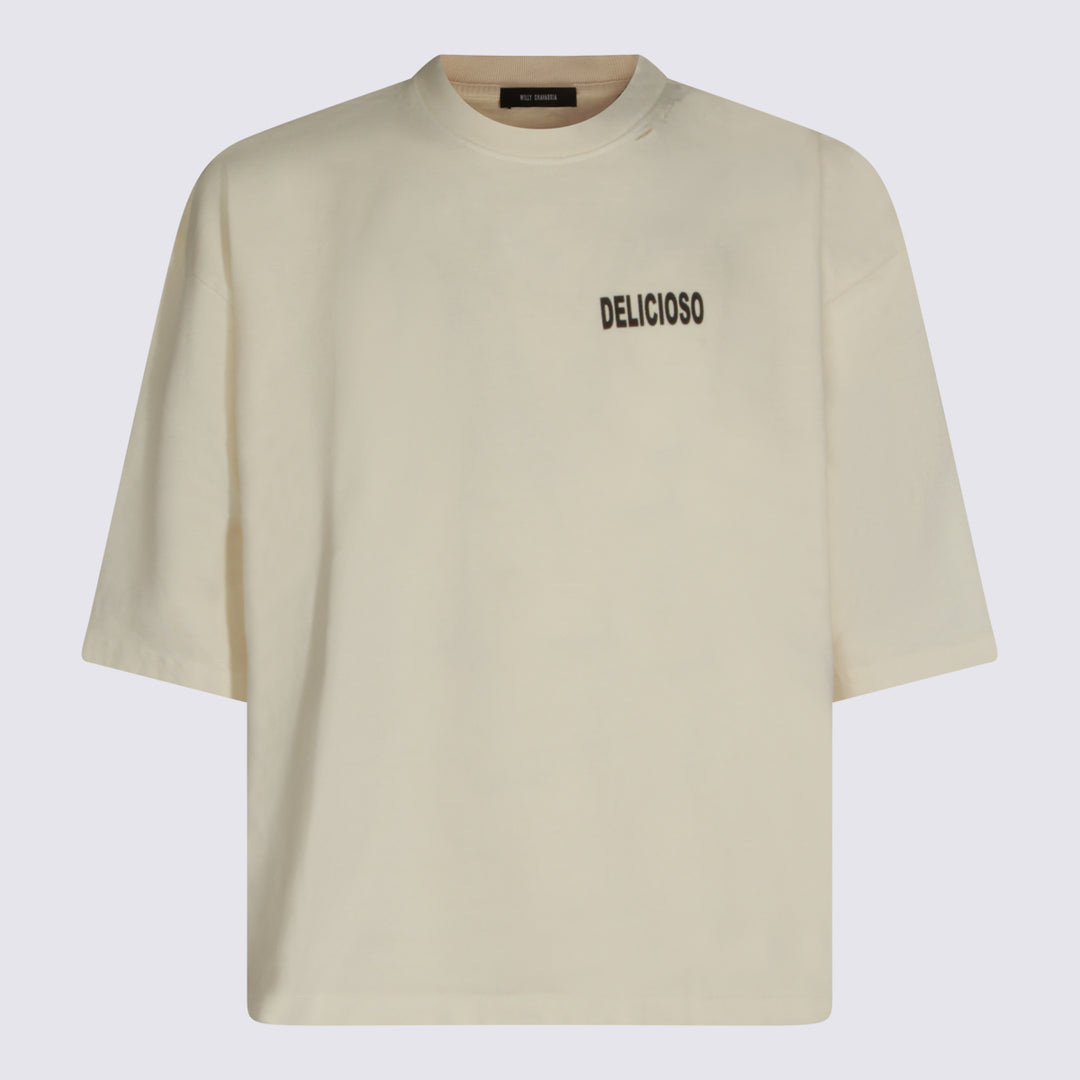 Willy Chavarria T-shirts and Polos - Chiari e Naturali | 98a5c56b1718f484913a6bd0054599fb15c12ad4