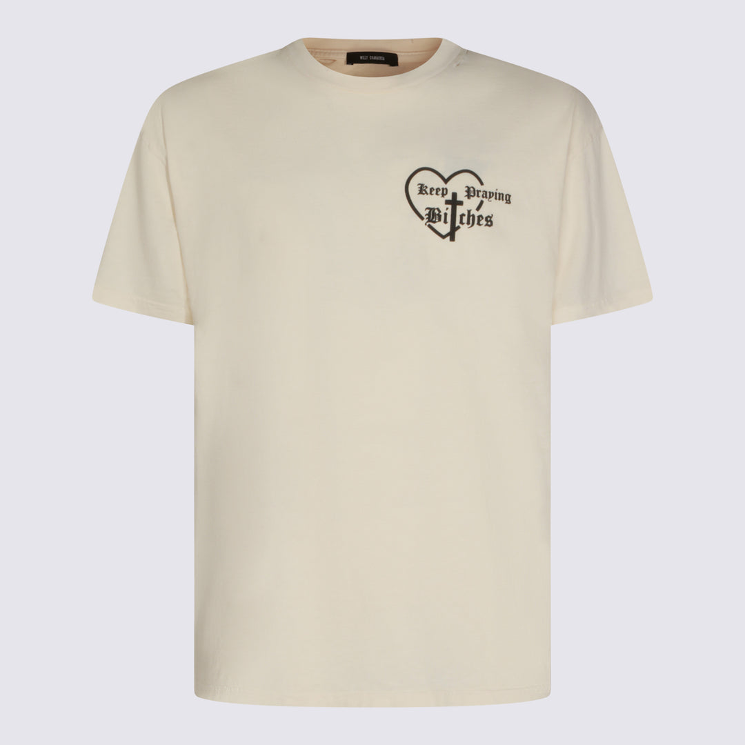 Willy Chavarria T-shirts and Polos - Chiari e Naturali | 5f631d7c29e88b37f752c7adc429048dcd0167e3