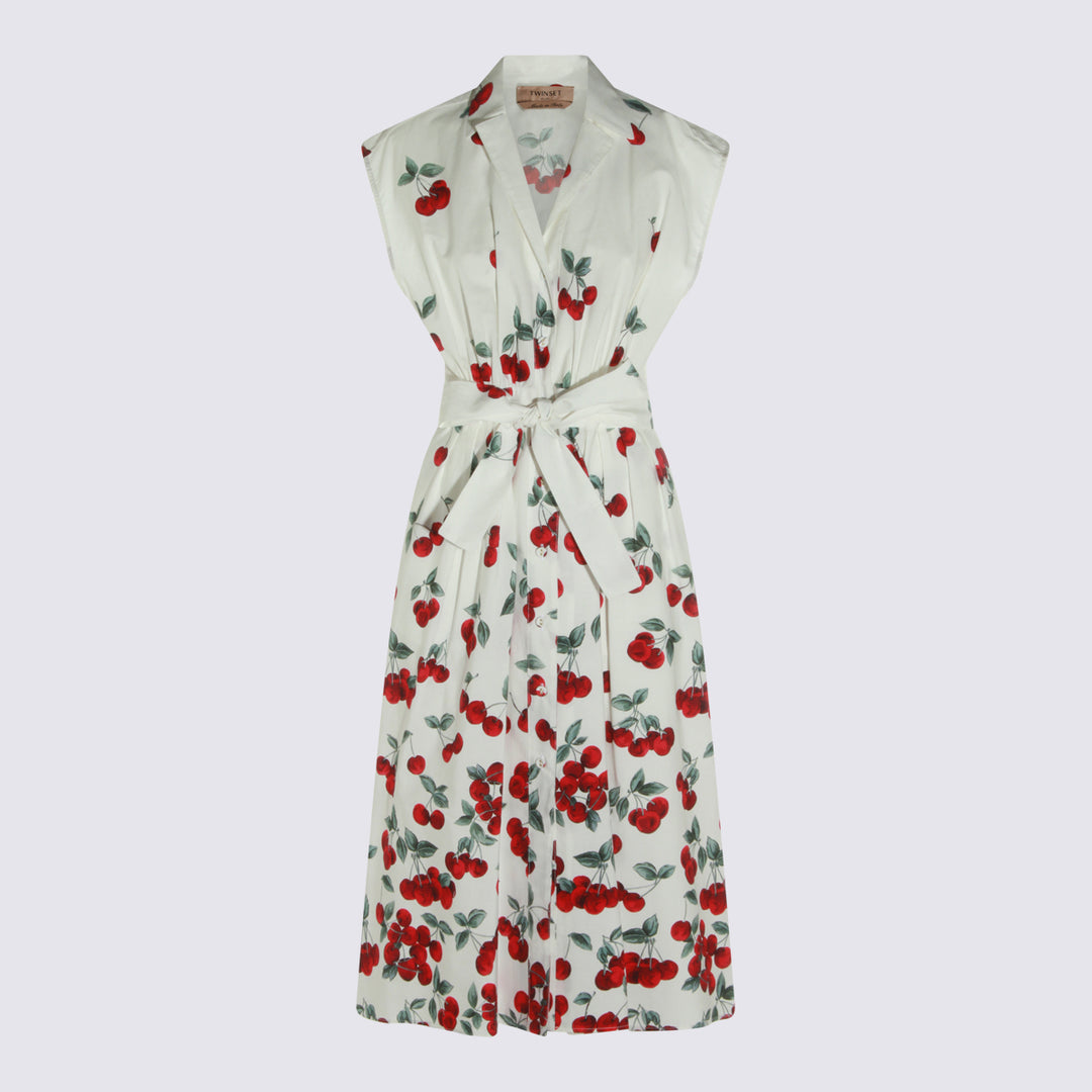 Twin-Set Dresses - CHERRIES WHITE/RED | 051e3c89be89edac92f3649b9c99bfffd9358b68